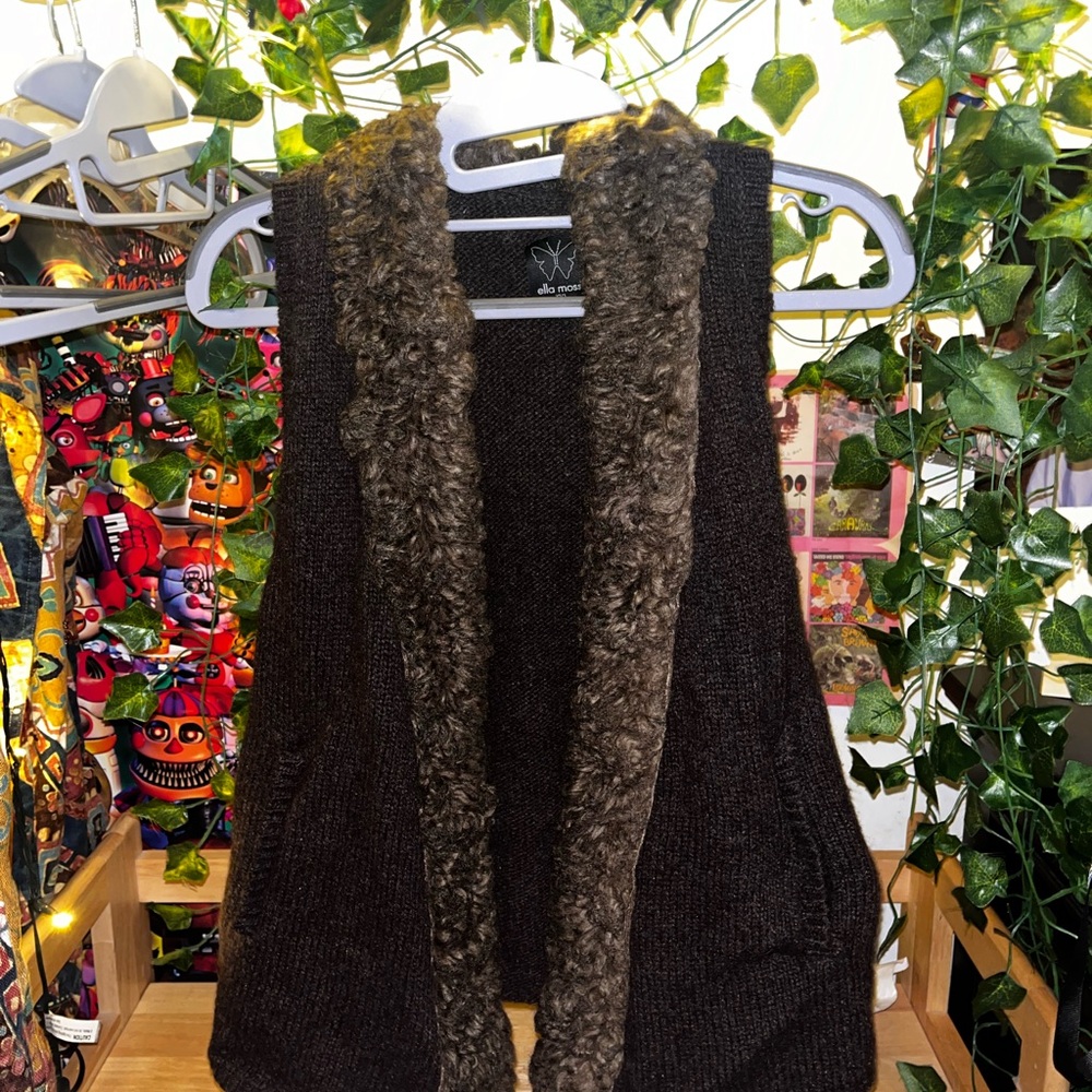 Fur lined vest